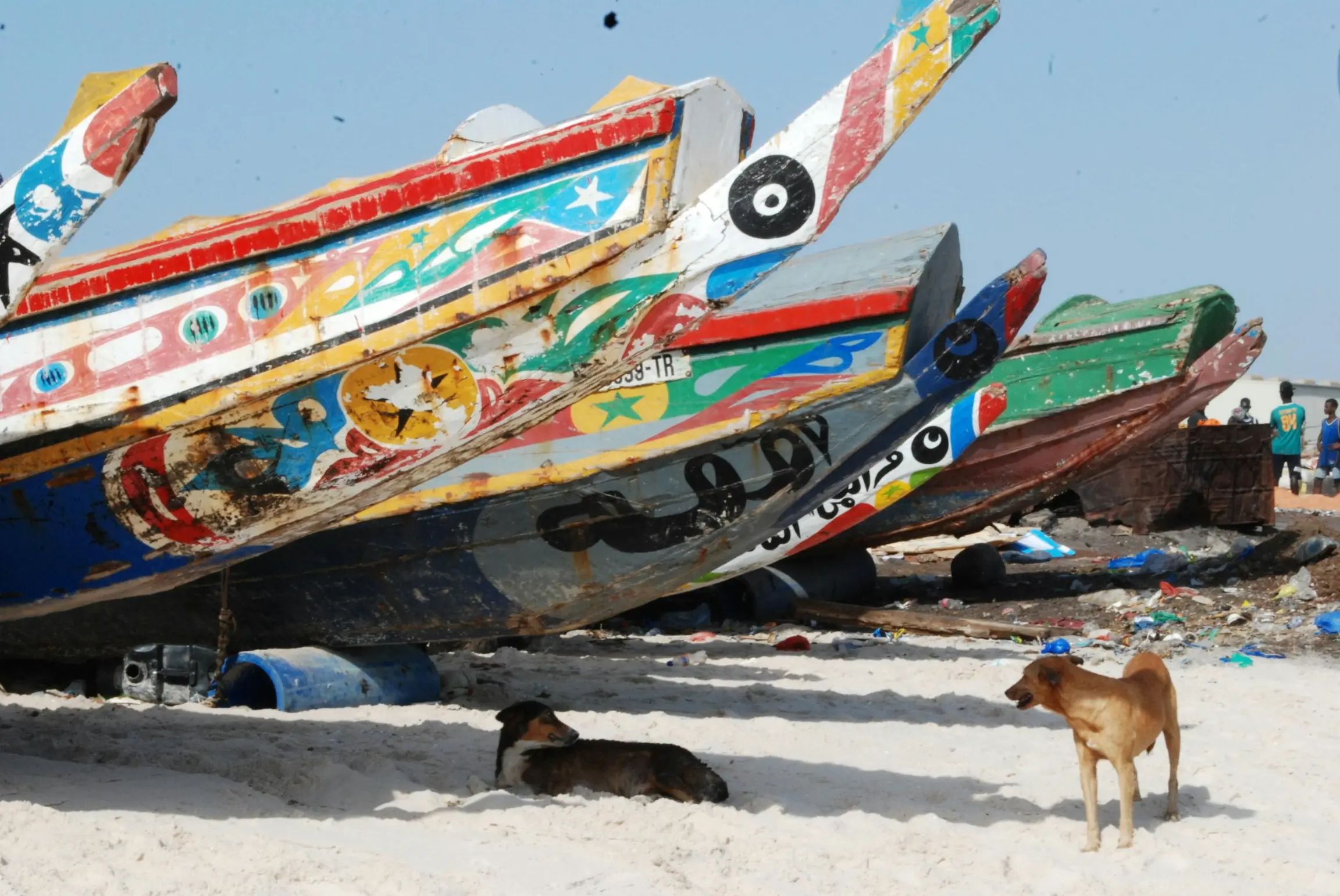 Barcos de pesca en la Petit Coté (Senegal)
