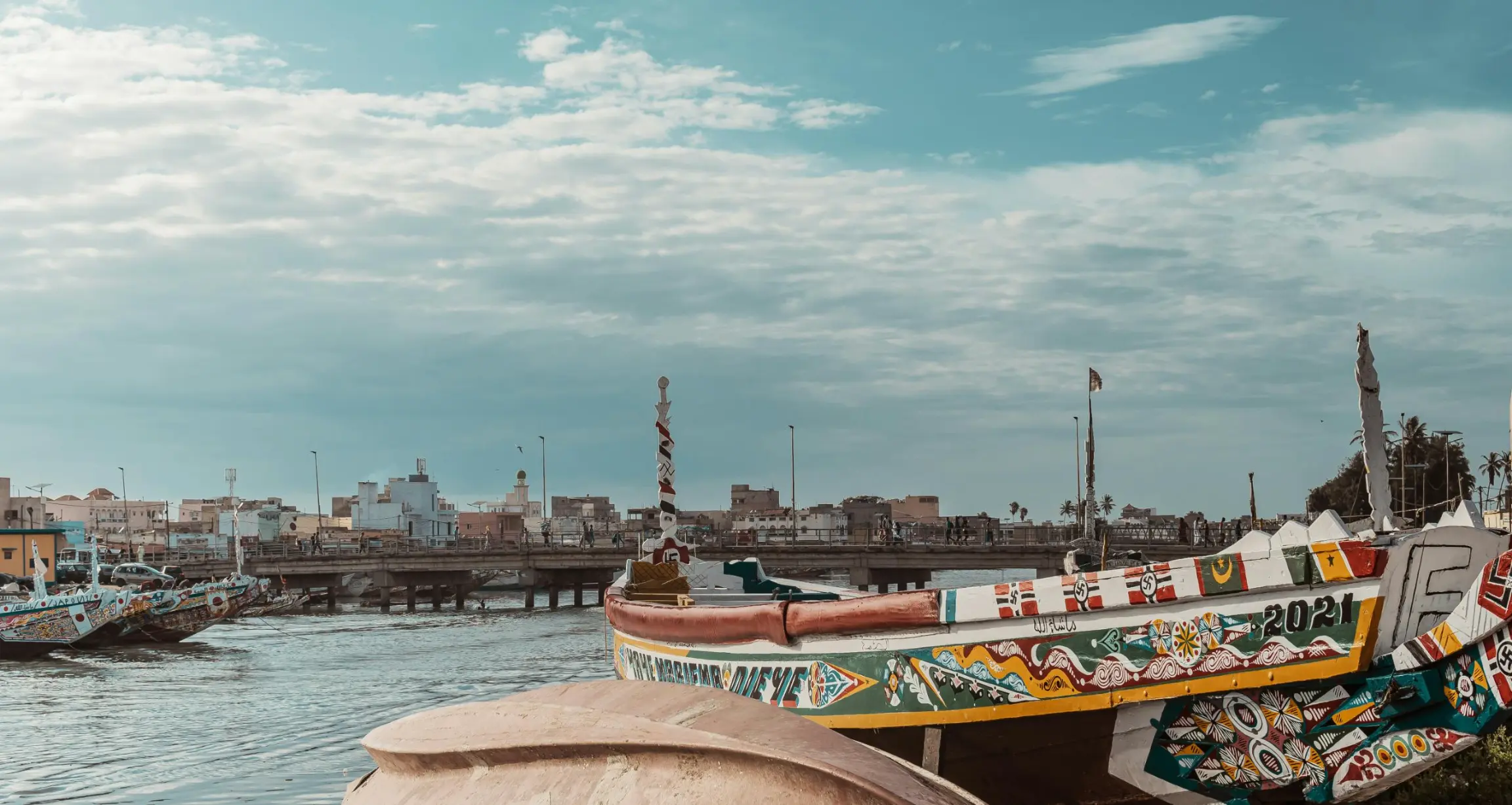 Barcos tradicionales en Saint Louis (Senegal)